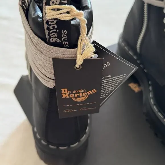 Rick Owens Dr Martens 1460 DRKSHDW Quad Sole Steel Toe Boot Size 10 Men's NEW - Picture 5 of 8